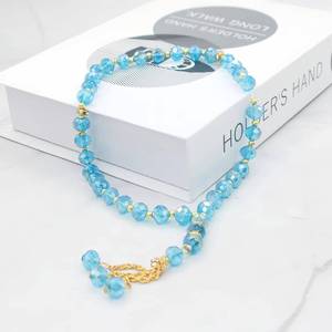 YASEEN - Tasbih de Cristal Sólido de Estilo Étnico, 10 mm, 33 Cuentas Transparentes para Rezar, para Hombres y Mujeres - Product Image 1