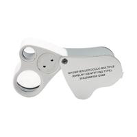 Loupe à double lentille 30x 60x avec éclairage LED UV, loupe d'inspection professionnelle pour bijoutiers et gemmologues