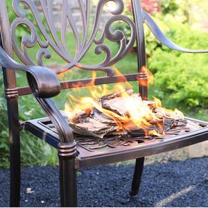 Fauteuil extérieur antirouille en fonte d'aluminium avec dossier en treillis pour patio jardin balcon bistro et salon parc cour utilisation - Product Image 3