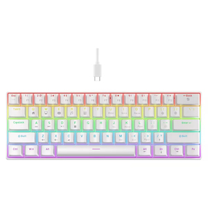 คีย์บอร์ดแบบมีสาย K61 พร้อมไฟหลากสี 10 แบบ สำหรับเล่นเกมและทำงาน รองรับระบบ Windows และ IOS - Product Image 2