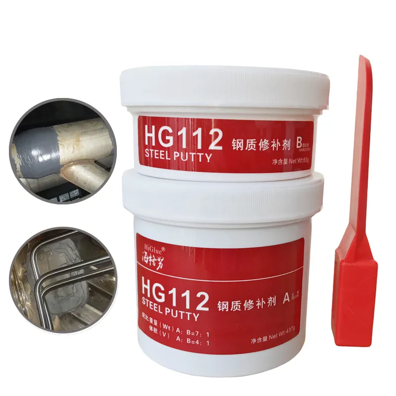 Hg112 Ab Tweedelige Epoxy Reparatie Lijm Stopverf Metaal Staal Stopverf Reparatie