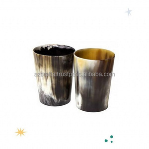 Best Quality Handmade Viking Horn Glass <b>Mug</b> with Organic Material <b>Small</b> Size Custom Logo-Nautical Animal Style for Drinking - Product Image 5