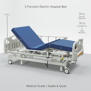 Cama de <span class=keywords><strong>Hospital</strong></span> Eléctrica de Tres Funciones Motorizada de Altura Ajustable para UCI, Suministro de Fábrica para el Mercado de <span class=keywords><strong>India</strong></span> - Product Image 1
