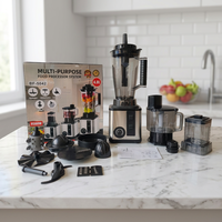 Blender multifonctionnel Bardefu 8 en 1, mixeur, robot culinaire, blender pour smoothies, blender professionnel haute performance