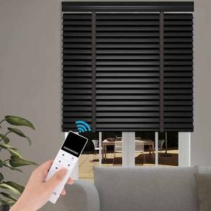 Casa ufficio Smart finto legno tende veneziane integrate motorizzate Cordless rustiche rivestimento diretto per finestra comodo - Product Image 2