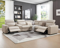 Ensemble de canapés inclinables électriques modernes en cuir PU avec télécommande, deux fauteuils inclinables - Mobilier de salon modulable