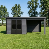 Cobertizos de Jardín Móviles de Madera y WPC con Protección UV Serie D, Modernos, Ecológicos y Resistentes, para Taller o Almacén