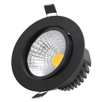 Vente chaude 15W Noir Réglable Encastré LED Downlight Mini Projecteur Projecteurs Design Moderne Aluminium IP44 pour Bureau À Domicile