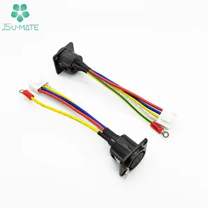 Özel Panel montajlı XLR 3 4 Pin erkek dişi güç jak kablosu 4 Pin XLR bağlantı kablosu XLR 4 Pin kablosu