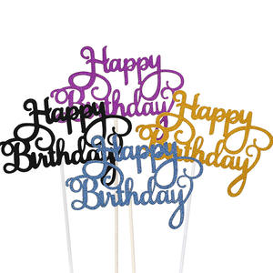 Adorno <span class=keywords><strong>de</strong></span> pastel con purpurina para feliz cumpleaños, felicitación - Product Image 3