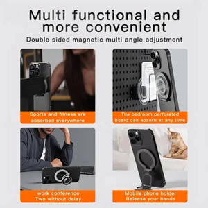 Manyetik Katlanabilir Metal Çinko Alaşımlı Telefon Askıları Tutucu Özel Masaüstü Montaj Parmak Çubuğu Manyetik Telefon Tutucu Telefon Kılıfı için - Product Image 3