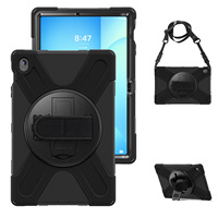 Étui de tablette en silicone antichoc à 3 couches pour Samsung Tab S10 FE Plus 13.1 X620/X626B avec béquille rotative à 360 degrés