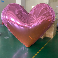 Balle à miroir colorée réfléchissante géante suspendue Ballon volant gonflable Love New Balloon Taille personnalisée Logo couleur