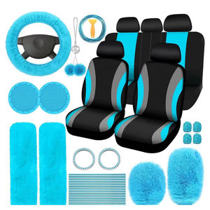 Housse de ceinture de sécurité Épaulière Tasse Dessous de verre Tapis Voiture Suspendu Volant <span class=keywords><strong>Couverture</strong></span> Fourrure Velours Court En Peluche Moelleux <span class=keywords><strong>Siège</strong></span> De Voiture <span class=keywords><strong>Couverture</strong></span> Ensemble - Product Image 4