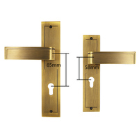 Offre Spéciale mortaise poignée de porte plaque intérieur en bois mortaise poignée porte serrure finition chromée serrure ensemble Serrure De Porte En Bois