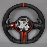 Volant en cuir à fond plat personnalisé pour BMW F30 340i F32 F36 F22 M4 F82 X5 F15 F80 M3 F11 F31