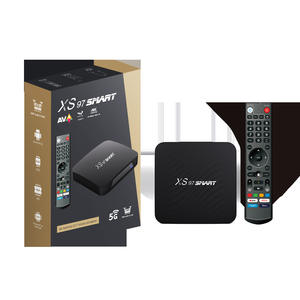 XS97 Smart S905Y4 Télécommande BT XTV SMARTTV Boîtier TV <span class=keywords><strong>IPTV</strong></span> en ligne Lecteur de streaming 4K Android 11 4 Go 32 Go Double Wi-Fi 5G Décodeur - Product Image 1