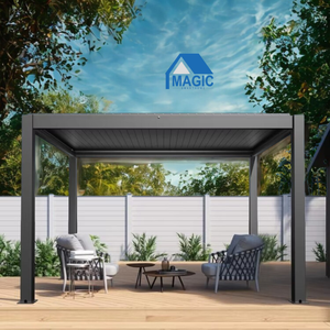 <span class=keywords><strong>Pergola</strong></span> <span class=keywords><strong>bioclimatique</strong></span> automatique à toit à lames imperméable magique 6m X 4m Gazebo électrique <span class=keywords><strong>Pergola</strong></span> <span class=keywords><strong>bioclimatique</strong></span> à lames en aluminium - Product Image 4