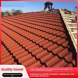 Stile antico quadrato in resina ceramica piastrelle in pietra colorata e metallo <span class=keywords><strong>con</strong></span> lega di alluminio grigio e rosso per Villa <span class=keywords><strong>tegole</strong></span> - Product Image 3