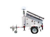 Solar Powered 8MP pengendali jarak jauh CCTV Trailer kamera seluler menara pengintai