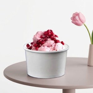Coppette di Carta per Gelato Personalizzate, Non Tossiche, di Grado Alimentare, Bianche, Usa e Getta, Premium, con Cucchiaio e Coperchio - Product Image 1