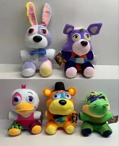 10 Inches 15PCS/PACK Most Popular Cartoon Character Game Figure 5 Night Freddy Bonnie Bear Plush Dolls Cheap Kids Toys