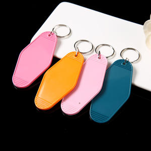 Porte-clés d'hôtel en ABS personnalisé Porte-clés et mousquetons promotionnels en plastique acrylique Porte-clés vierge de votre conception pour hôtels et motels - Product Image 5