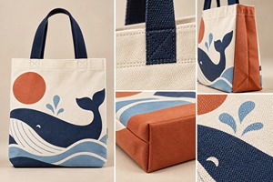 Sacs fourre-tout en toile de coton en gros à prix abordable, sacs de shopping promotionnels de qualité supérieure avec logo personnalisé imprimé pour femmes - Product Image 4