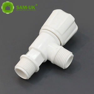 <span class=keywords><strong>Robinet</strong></span> de radiateur de salle de bain blanc, double laiton, acier inoxydable 304, vanne d'angle pour toilettes, 3 voies, 1/2 prix - Product Image 1