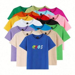 Healthy Fabric 100%Cotton Kids Round Neck T Shirts Soft Comfortable Custom Logo 200G Children's T Shirts for Unisex - Product Image 2