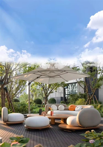 Ensemble de canapés modernes incurvés <span class=keywords><strong>en</strong></span> <span class=keywords><strong>teck</strong></span>, directement de l'usine, écologiques, pour extérieur, villa, hôtel, jardin, excellent rapport qualité-prix - Product Image 5