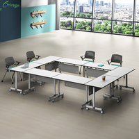 Table de formation pliante moderne, table de conférence mobile, table de classe pour salles de réunion en U