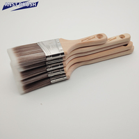 Ensemble de pinceaux à peinture Anst Brush 1,5 à 3 pouces, en polyester, à manche en bois cannelé, plat, pour peinture à la chaux, bricolage, industriel, professionnel, travail du bois