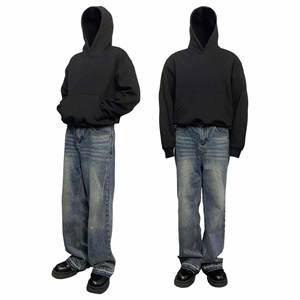 H5455 Proveedor de Ropa al por Mayor, Sudaderas Personalizadas de Color Sólido, 360 Gsm, Mezcla de Algodón, Corte Holgado, para Hombre - Product Image 6