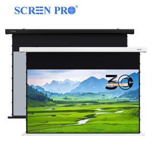 Écran de projection électrique tubulaire SCREENPRO 3C anti-taches, motorisé, 8K HD ALR, à tensionnement par languettes, vente chaude en usine - Product Image 1