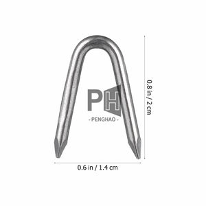 Fernet agrafes en forme de U attaches pour filet de clôture en bois clôture de selle clous en métal robustes réparation de Construction agricole - Product Image 1