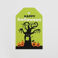 Cartes de décoration suspendues pour Halloween transfrontalières, décorations à thème Fête des Morts, marque-pages en carton Tête de mort et Citrouille