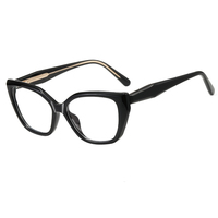 Monture de lunettes optiques Partagas TR90 carrées avec charnières à ressort et branches à fixation par broche, anti-lumière bleue, pour femmes