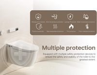 Toilette intelligente de luxe avec réservoir encastré, design dissimulé, WC mural intelligent pour appartement urbain, nouvelle construction