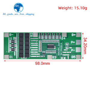 Placa de Protección de Batería de Litio TZT <span class=keywords><strong>24V</strong></span> <span class=keywords><strong>6S</strong></span> 40A <span class=keywords><strong>BMS</strong></span> 18650 Li-Ion con Equilibrio para Bicicleta Eléctrica y Scooter, Iluminación Solar - Product Image 2