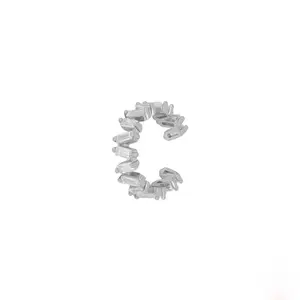 Boucles d'oreilles de luxe en argent sterling 925 avec zircone irrégulière, 1 pièce, cadeaux pour femmes et amis