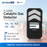 Detector de Gas 5 en 1 Bosean con Bomba, Detector de Gas Marino Bosean K-600M con Certificación CCS, CO2, O2, H2S, CO, CH4, Certificaciones CE, FCC, RoHS