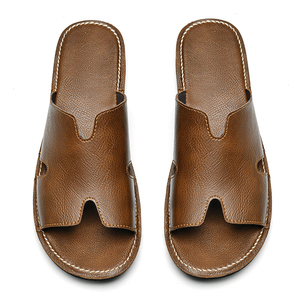 Nuovi prodotti 2025 all'ingrosso all'aperto pantofole da <span class=keywords><strong>uomo</strong></span> fatte a mano sandali <span class=keywords><strong>in</strong></span> pelle scivoli calzature sandali piatti - Product Image 5