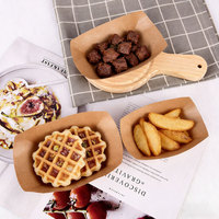 Barquettes en papier kraft pour fêtes, barquettes à emporter, mini barquettes en papier pour servir des collations, des frites, des tacos