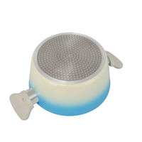 Ensemble de casseroles en aluminium antiadhésives à dégradé de couleurs avec couvercle en verre, ustensiles de cuisine pour la maison, 2 pièces, casserole en aluminium
