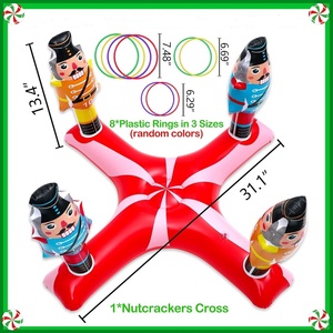 PVC <b>Inflatable</b> Nutcrackers Ring Toss <b>Game</b> 31.1*13.4 Inch for Kids and Adults Indoor Outdoor Xmas Holiday Party Decorations - Product Image 2