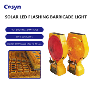 Luz de Tráfico para Cono de Tráfico, <span class=keywords><strong>LED</strong></span> Amarillo Ámbar, Material Plástico, Advertencia de Seguridad, Advertencia de Tráfico, Barrera Solar, Intermitente - Product Image 3