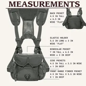 Custom Outdoor Tactical Modular Camo Bino Harness Case Binocular Harness Chest Pack Hunting Vest