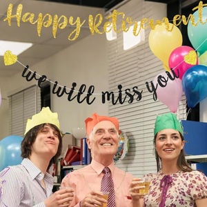 En Oferta, Decoración para Fiesta de Jubilación, Adornos Colgantes con Forma de Corazón en Dorado y Negro - Product Image 4