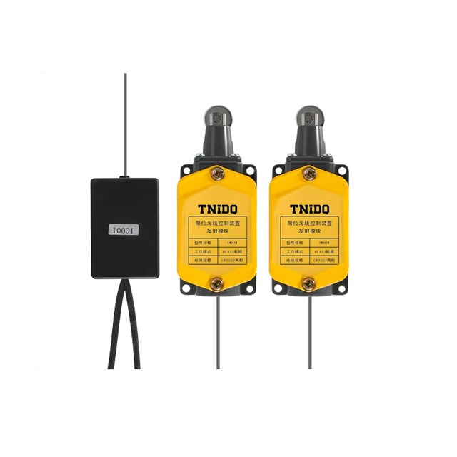 RF 433MHZ Wireless Control Limit Switch Travel Switch for Aerial Vehicle Lift Scissor Car No Drilling Design Max. Voltage 220v